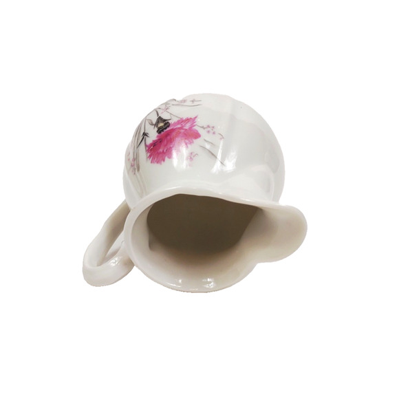 Mini Vintage Moss Rose Fine Porcelain Creamer Japan Red Letter - 3 3/8" Tall - Picture 7 of 9